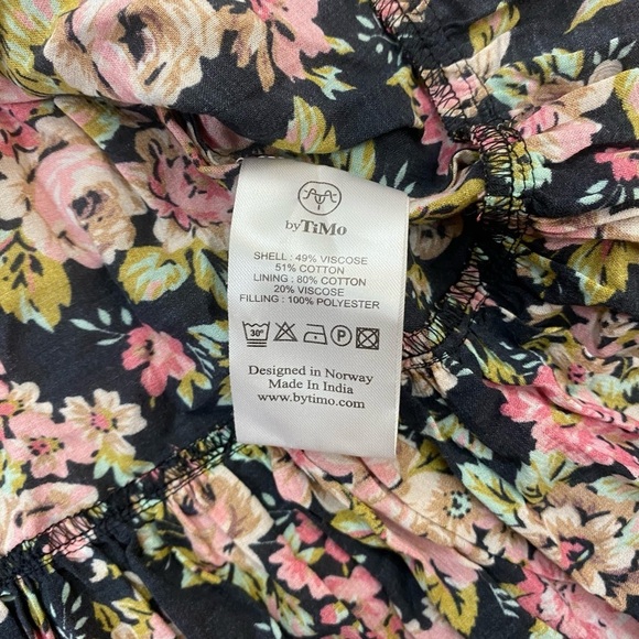 byTiMo Bohemian Floral Print Minidress in Autumnrose Size S - Picture 11 of 12